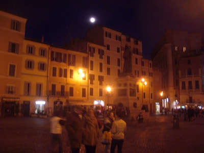 Campo dei Fiori mit Mond - Ach Rom!